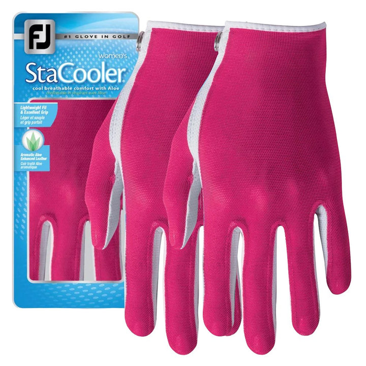 FootJoy StaCooler Fashion Golf Glove Pearl/Fuchsia - 24 Women