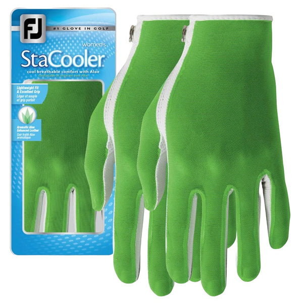 FootJoy StaCooler Fashion Golf Glove Pearl/Lime - 24 Women
