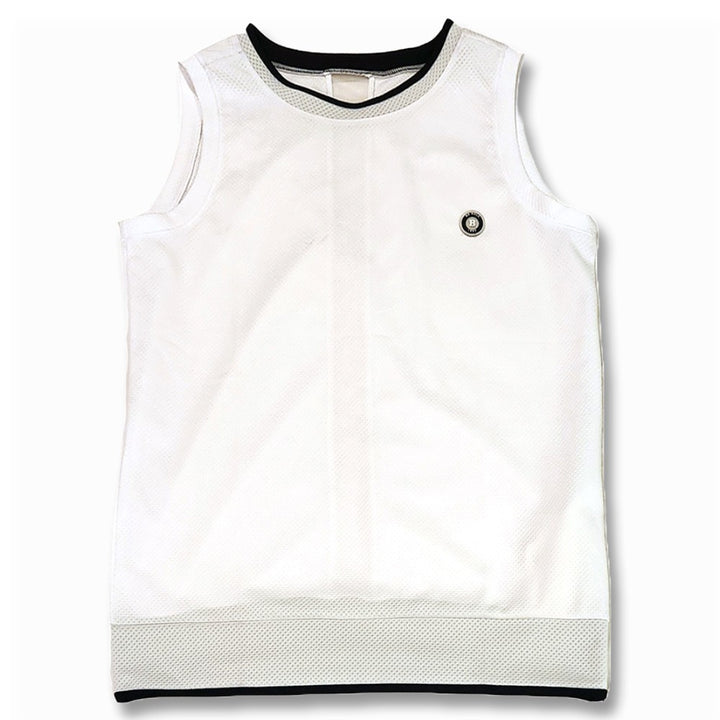 Golfio - BG Golf Plain Logo Round Neck Golf Vest White - SS24 Women