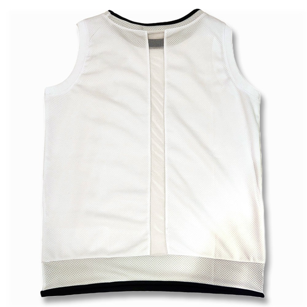 Golfio - BG Golf Plain Logo Round Neck Golf Vest White - SS24 Women