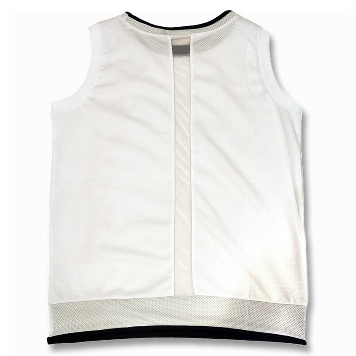 Golfio - BG Golf Plain Logo Round Neck Golf Vest White - SS24 Women