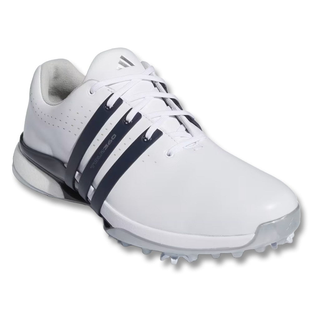 Adidas Tour360 Golf Shoes Cloud White/Collegiate Navy/Silver Metallic –  Golfio