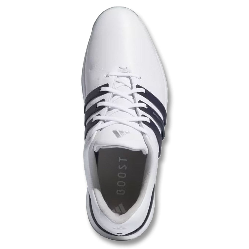 Adidas Tour360 Golf Shoes Cloud White/Collegiate Navy/Silver Metallic   Golfio