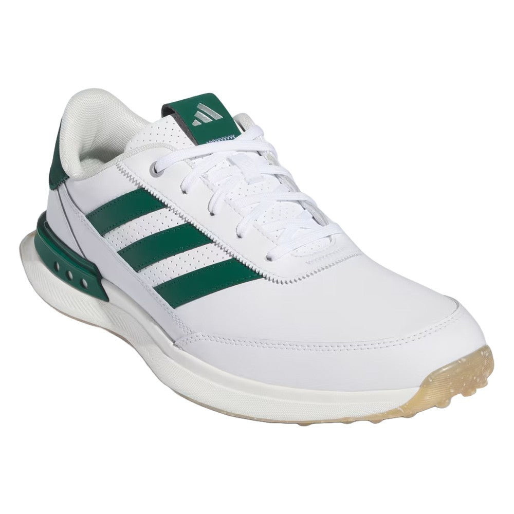 adidas gazelle silver green womens Adidas S2G Leather 24 Spikeless Golf Shoes Cloud White/Collegiate Green/Gum