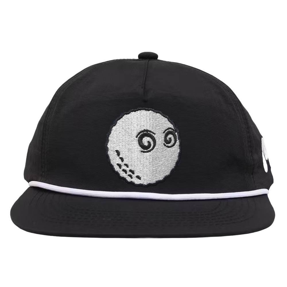 Malbon Evergreen Nylon Rope Golf Cap Black