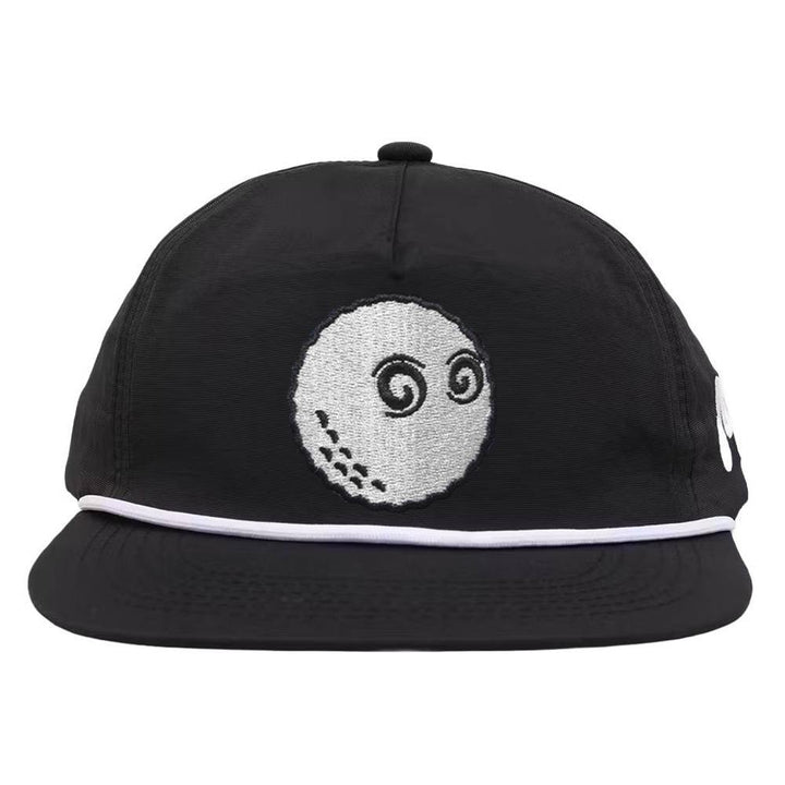 Malbon Evergreen Nylon Rope Golf Cap Black
