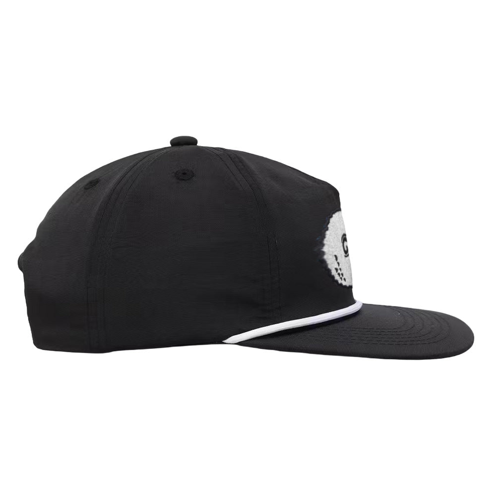 Malbon Evergreen Nylon Rope Golf Cap Black