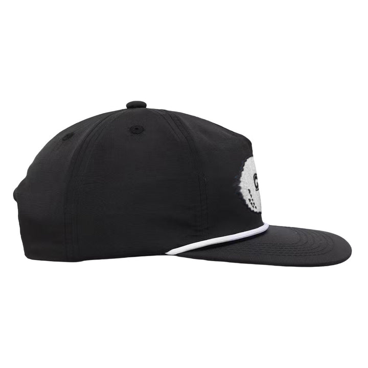 Malbon Evergreen Nylon Rope Golf Cap Black