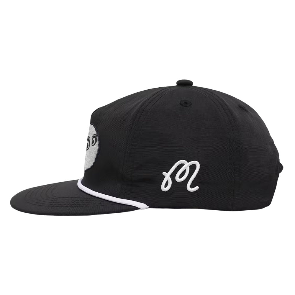 Malbon Evergreen Nylon Rope Golf Cap Black