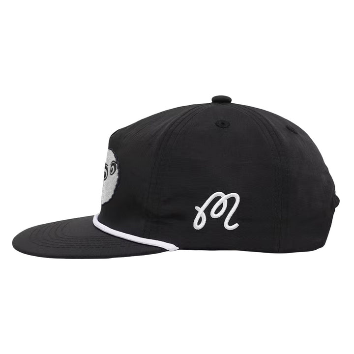 Malbon Evergreen Nylon Rope Golf Cap Black
