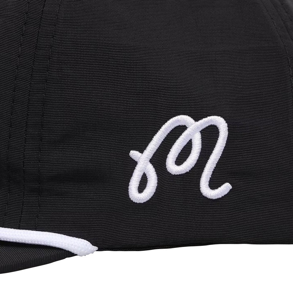 Malbon Evergreen Nylon Rope Golf Cap Black