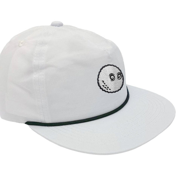 Malbon Evergreen Nylon Rope Golf Cap White