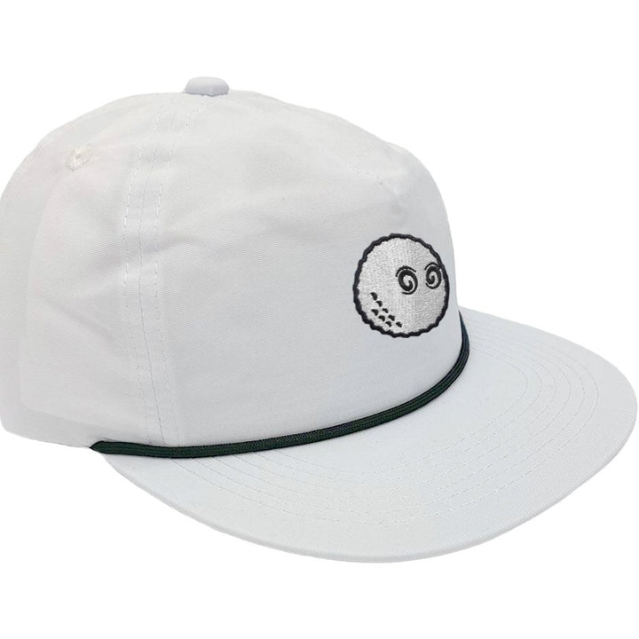 Malbon Evergreen Nylon Rope Golf Cap White