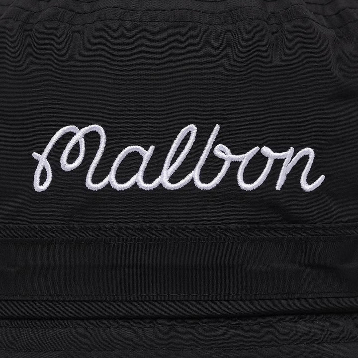 Malbon Evergreen Nylon Golf Bucket Hat Black