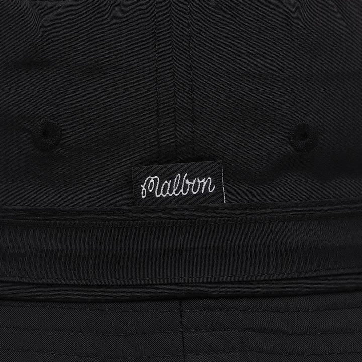 Malbon Evergreen Nylon Golf Bucket Hat Black