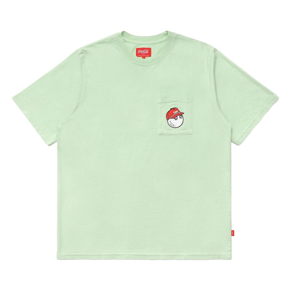 Malbon x Coca Cola Spencerian Block Golf T-Shirt Aqua
