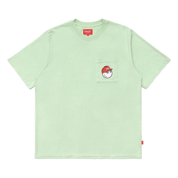 Malbon x Coca Cola Spencerian Block Golf T-Shirt Aqua