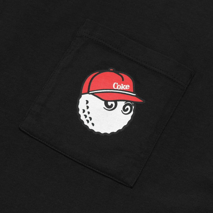 Malbon x Coca Cola Spencerian Block Golf T-Shirt Black