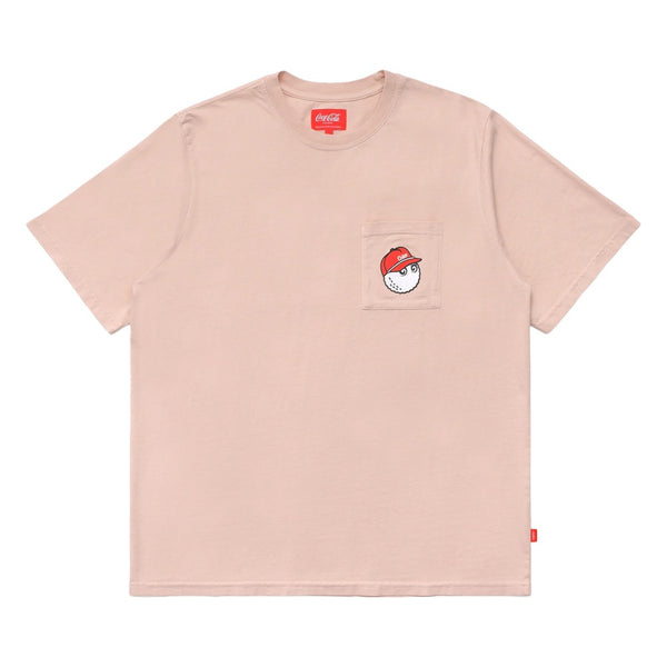 Malbon x Coca Cola Spencerian Block Golf T-Shirt Mauve