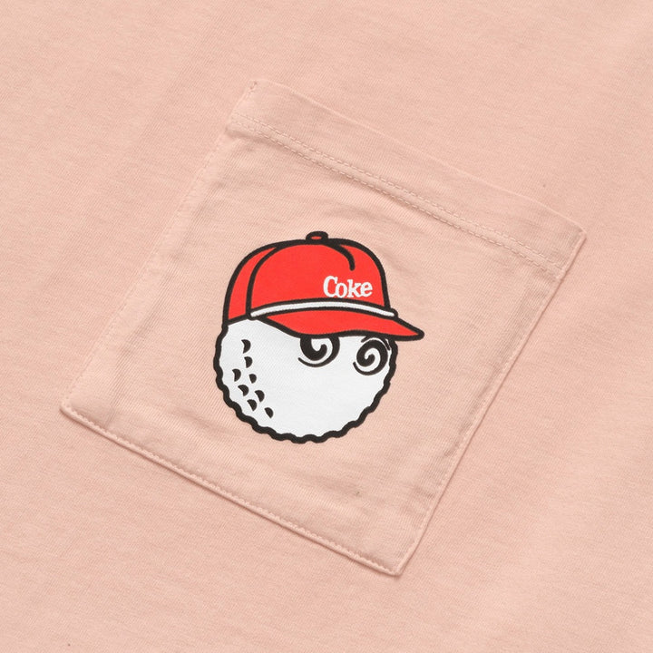 Malbon x Coca Cola Spencerian Block Golf T-Shirt Mauve