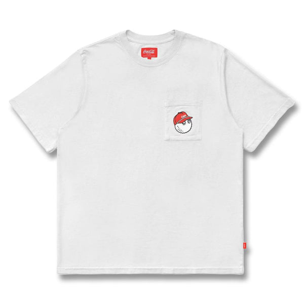 Malbon x Coca Cola Spencerian Block Golf T-Shirt White