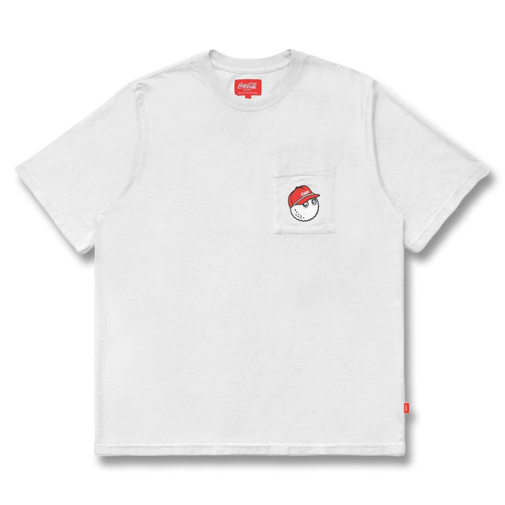 Malbon x Coca Cola Spencerian Block Golf T-Shirt White