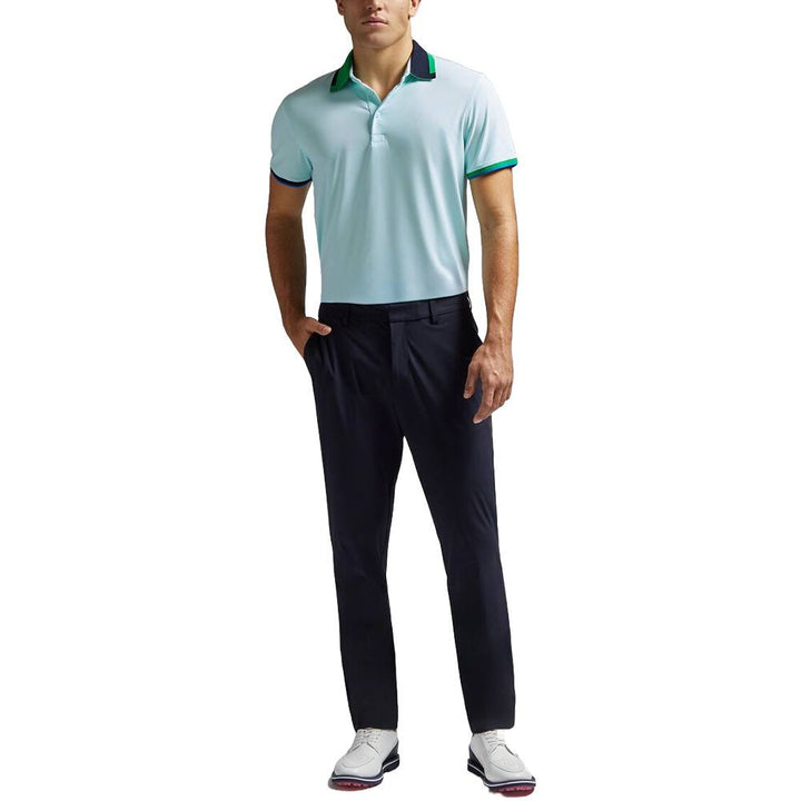 Gfore Silky Pique Contrast Banded Sleeve Golf Polo Daybreak - FA24