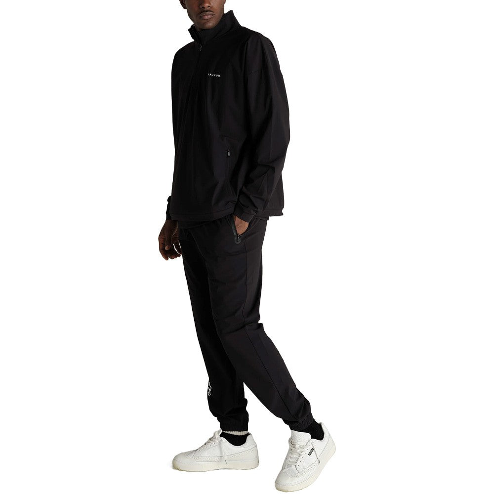 Malbon Performance Quarter Zip Shell Golf Pullover Black