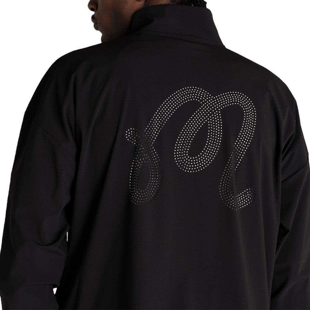 Malbon Performance Quarter Zip Shell Golf Pullover Black