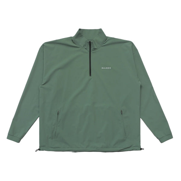 Malbon Performance Quarter Zip Shell Golf Pullover Forest
