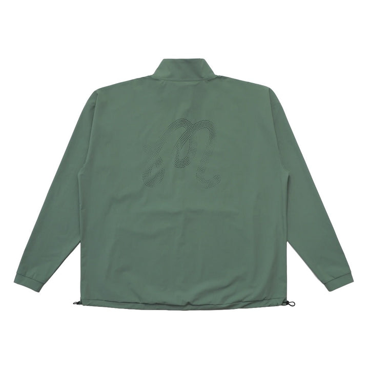 Malbon Performance Quarter Zip Shell Golf Pullover Forest