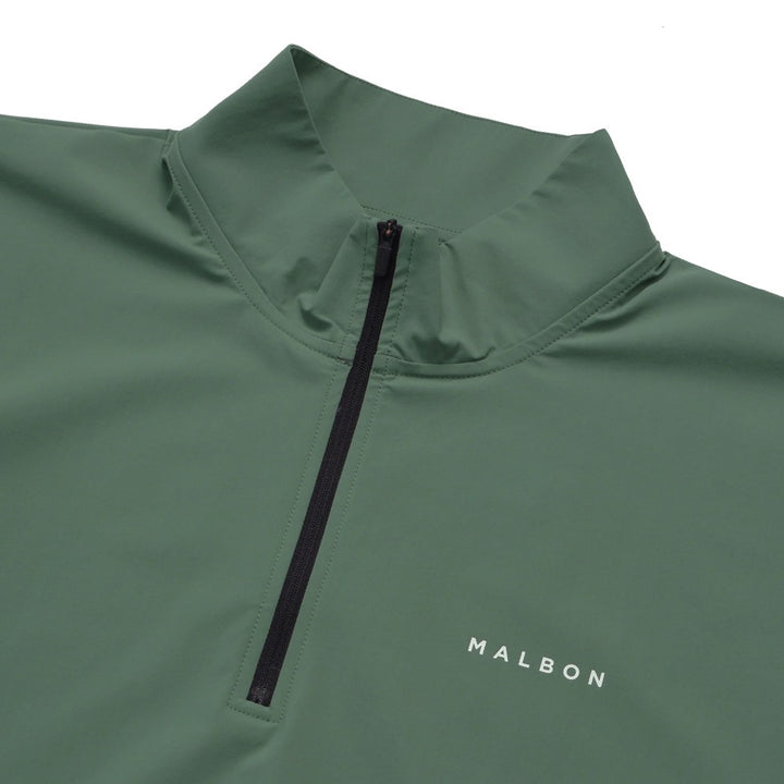 Malbon Performance Quarter Zip Shell Golf Pullover Forest