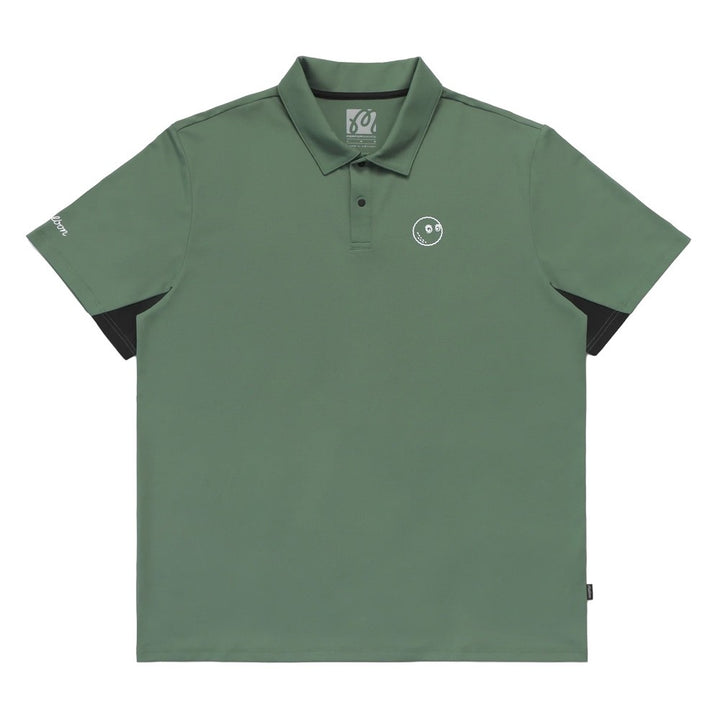 Malbon Performance Pique Golf Polo Forest/Black