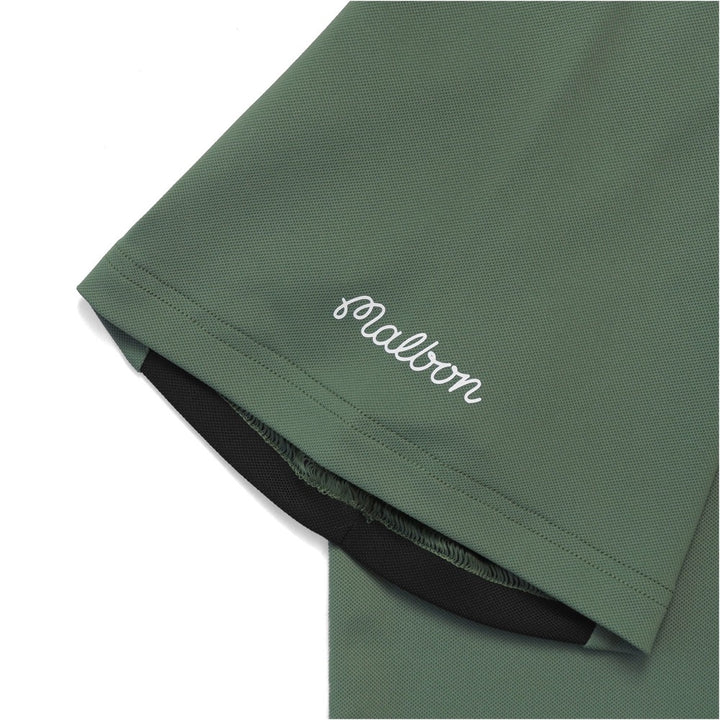 Malbon Performance Pique Golf Polo Forest/Black