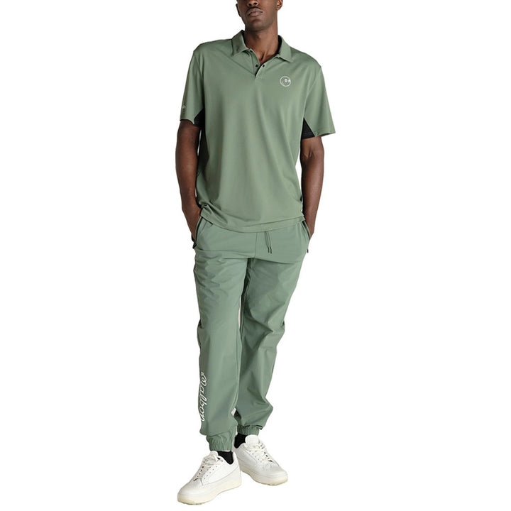 Malbon Performance Pique Golf Polo Forest/Black