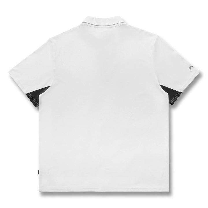 Malbon Performance Pique Golf Polo White/Black