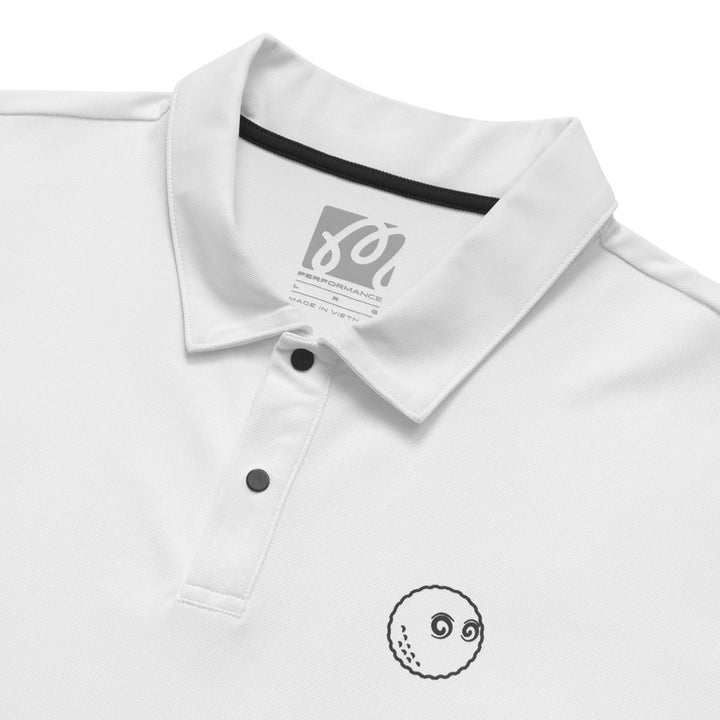 Malbon Performance Pique Golf Polo White/Black