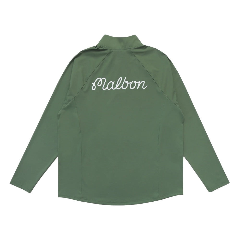 Malbon Performance Raglan Quarter Zip Golf Pullover Forest - SP24