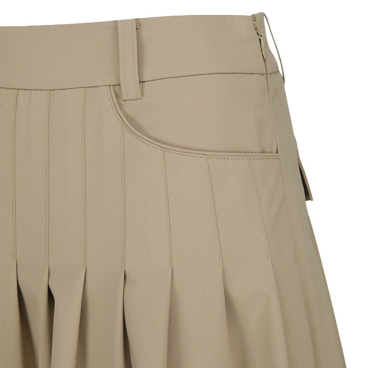 WAAC A-Line Gather Golf Skort Light Brown - FW24 Women