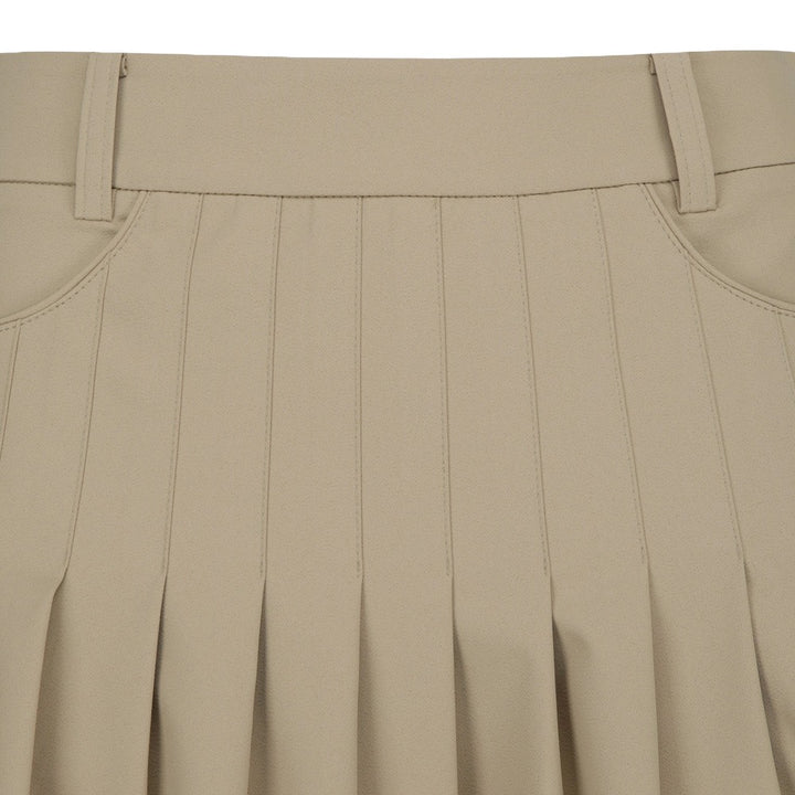WAAC A-Line Gather Golf Skort Light Brown - FW24 Women