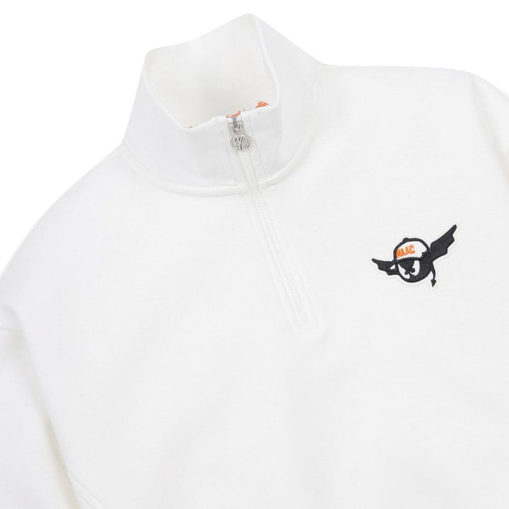 WAAC Half Zip-Up Golf Sweatshirt White - FW24 Women