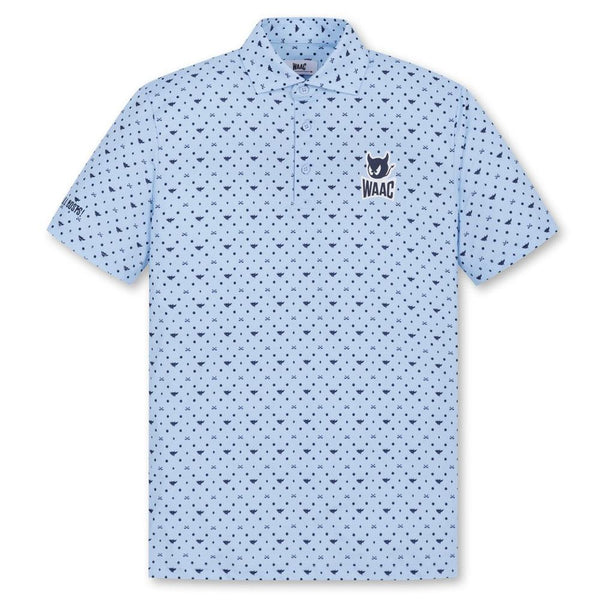 WAAC Flying WAACKY Dot Golf Polo Light Blue - FW24 Men