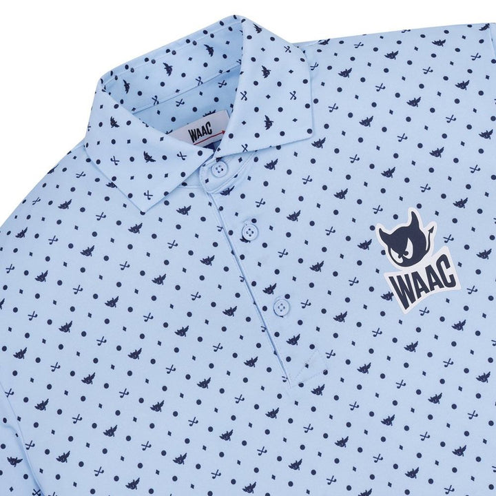 WAAC Flying WAACKY Dot Golf Polo Light Blue - FW24 Men