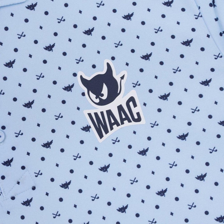WAAC Flying WAACKY Dot Golf Polo Light Blue - FW24 Men