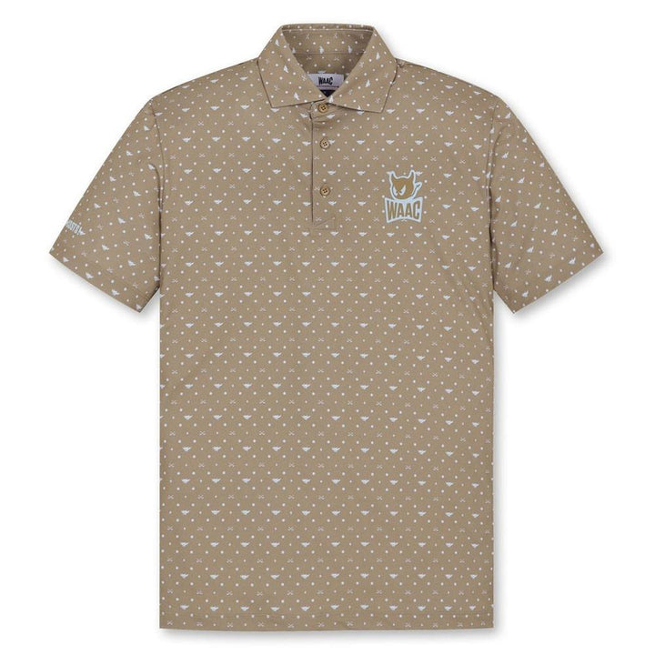 WAAC Flying WAACKY Dot Golf Polo Light Brown - FW24 Men