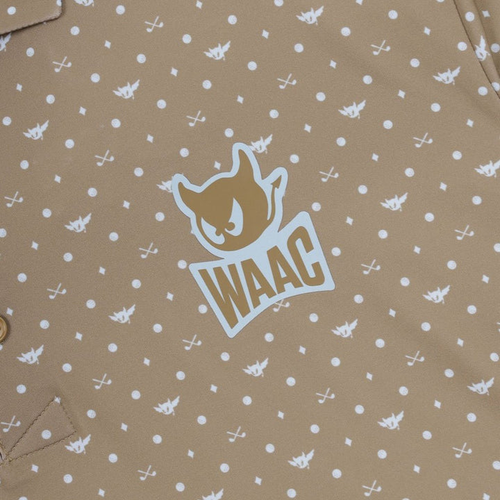 WAAC Flying WAACKY Dot Golf Polo Light Brown - FW24 Men