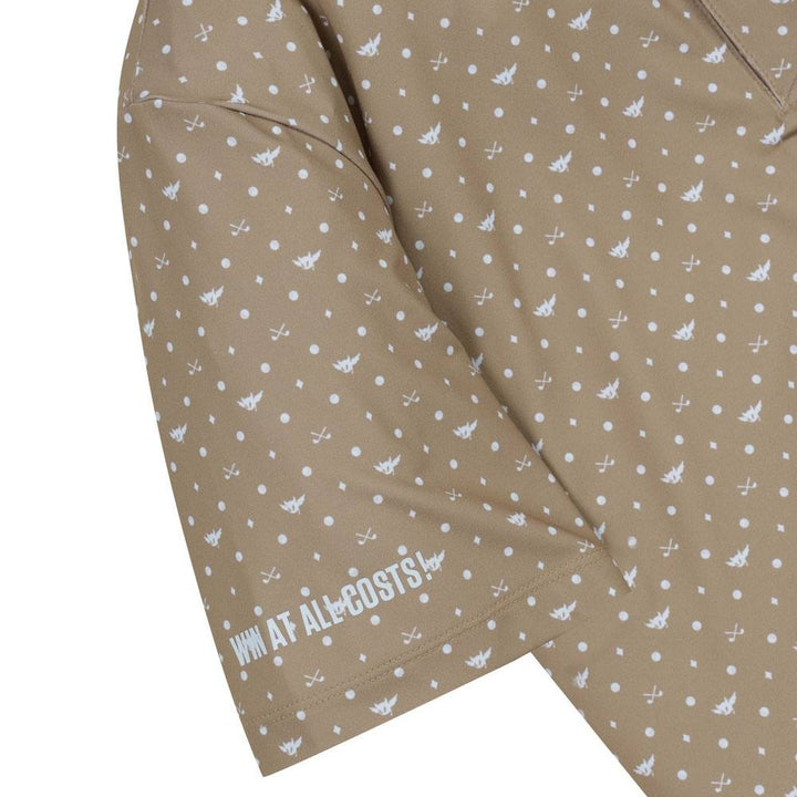 WAAC Flying WAACKY Dot Golf Polo Light Brown - FW24 Men