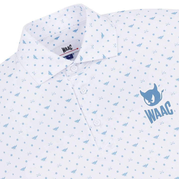 WAAC Flying WAACKY Dot Golf Polo White - FW24 Men