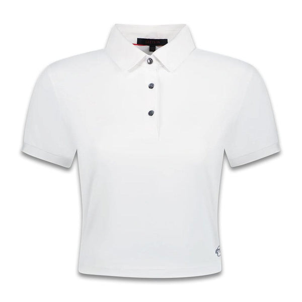 Greyson Cropped Scarlett Golf Polo Arctic White - FA25 Women
