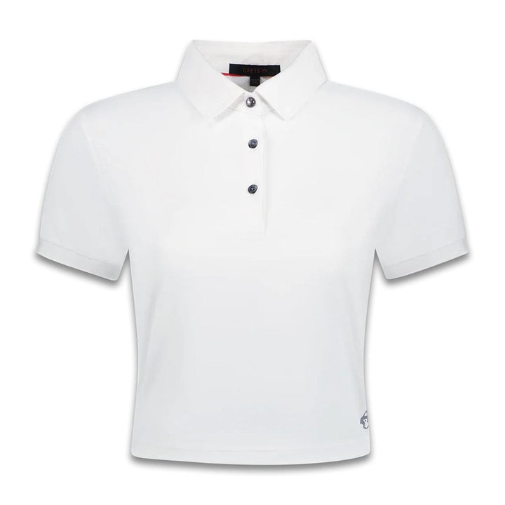 Greyson Cropped Scarlett Golf Polo Arctic White - FA25 Women